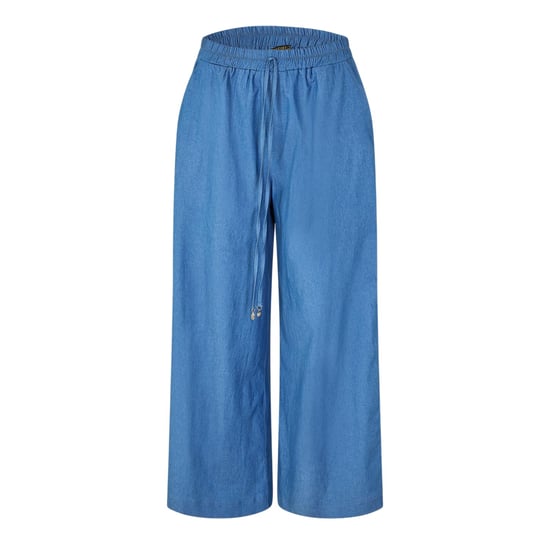 Biba Effen broeken met wijde pijpen voor dames (Chambray) - Image 1