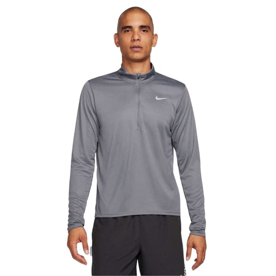 Nike Heren Core hardloopshirt met halve rits en lange mouwen (Rook Grijs) - Image 2