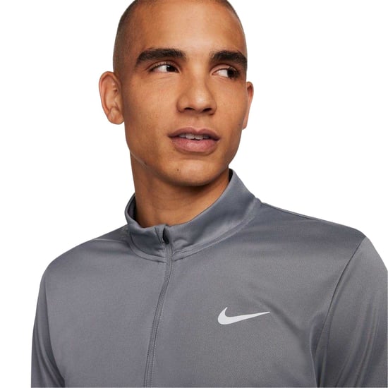 Nike Heren Core hardloopshirt met halve rits en lange mouwen (Rook Grijs) - Image 4