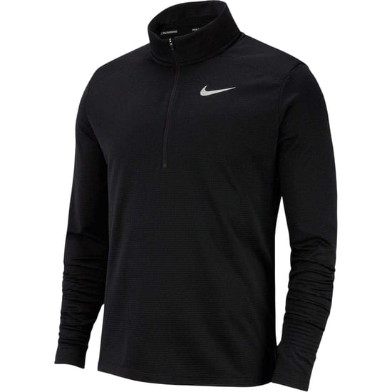 Nike Heren Core hardloopshirt met halve rits en lange mouwen (Zwart) - Image 2