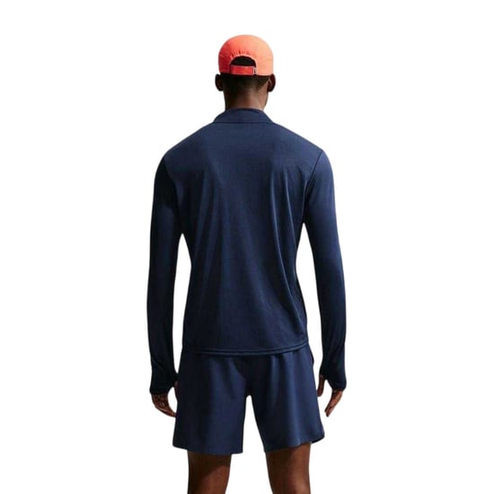 Nike Heren Core hardloopshirt met halve rits en lange mouwen (Middernacht marine) - Image 3