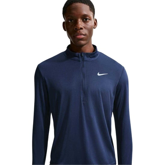 Nike Heren Core hardloopshirt met halve rits en lange mouwen (Middernacht marine) - Image 4