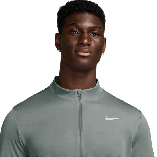 Nike Heren Core hardloopshirt met halve rits en lange mouwen (Groene klei) - Image 3