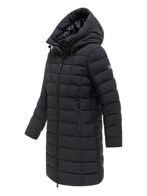 Marikoo Nanoraa lång quiltad kappa dam – figursydd med huva - Image 2