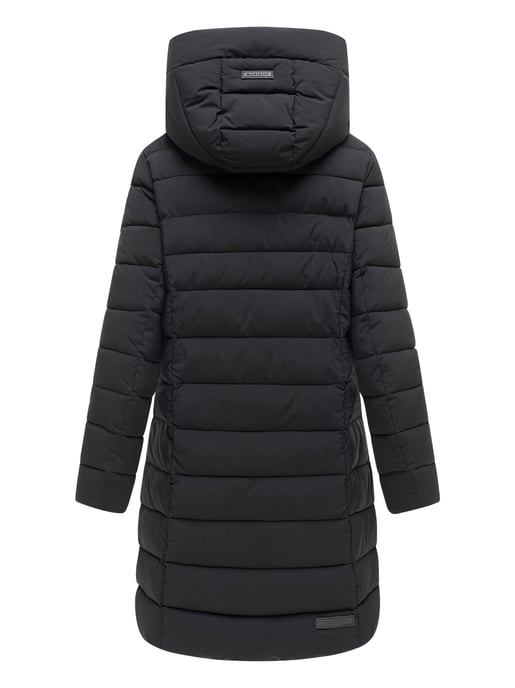 Marikoo Nanoraa lång quiltad kappa dam – figursydd med huva - Image 3