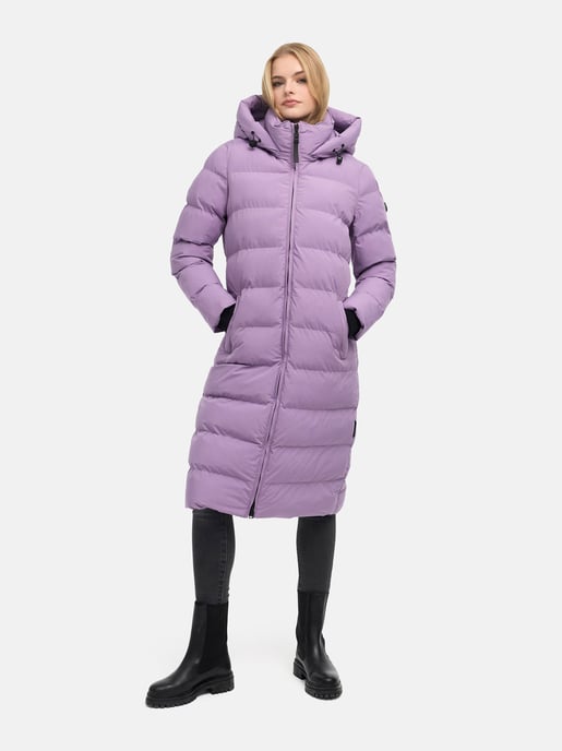 Marikoo Harukaa lång vinterkappa dam – quiltad med avtagbar huva - Image 6