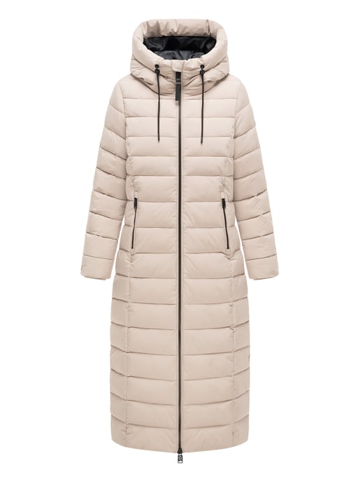 Navahoo Vanillawolke lång quiltad kappa dam – figursydd & vattenavvisande - Image 1