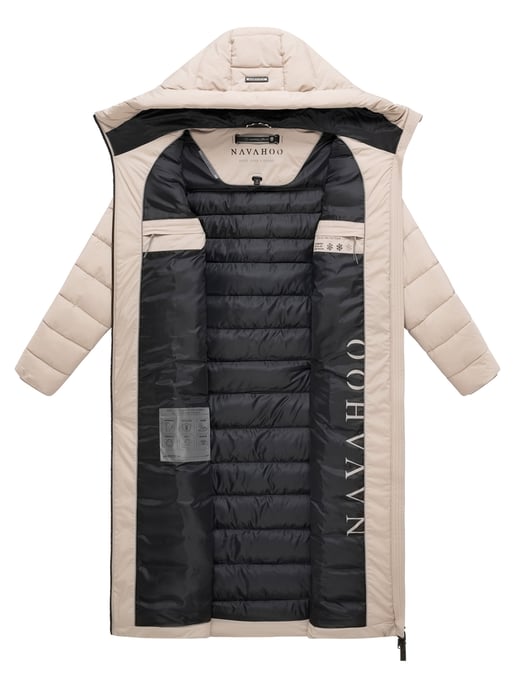 Navahoo Vanillawolke lång quiltad kappa dam – figursydd & vattenavvisande - Image 4