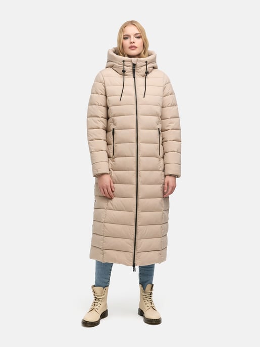 Navahoo Vanillawolke lång quiltad kappa dam – figursydd & vattenavvisande - Image 5