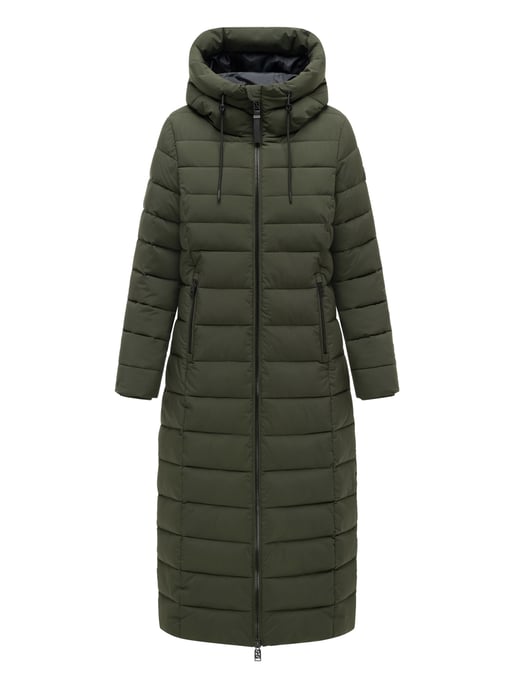 Navahoo Vanillawolke lång quiltad kappa dam – figursydd & vattenavvisande - Image 1