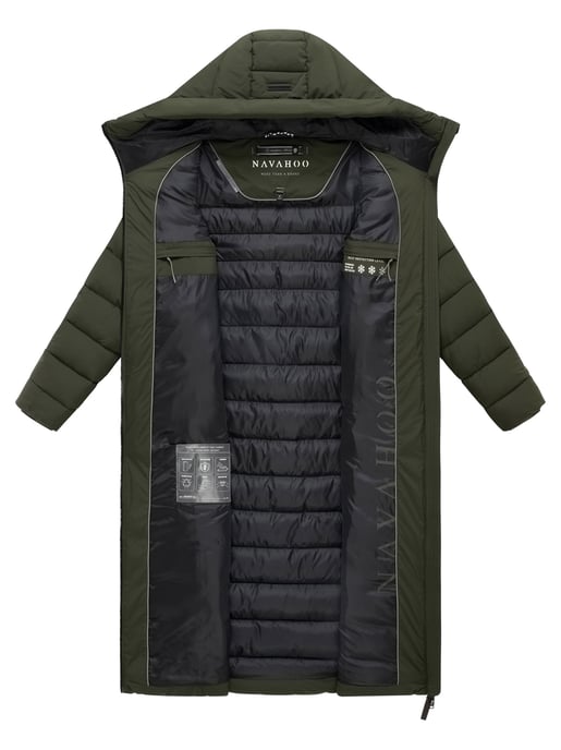 Navahoo Vanillawolke lång quiltad kappa dam – figursydd & vattenavvisande - Image 4