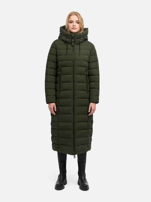 Navahoo Vanillawolke lång quiltad kappa dam – figursydd & vattenavvisande - Image 5