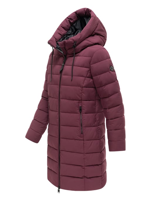 Marikoo Nanoraa lång quiltad kappa dam – figursydd med huva - Image 2