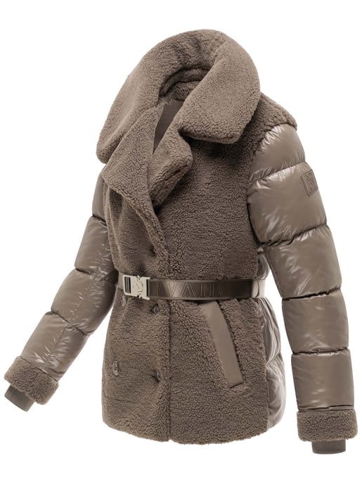Navahoo Kuschelhäschen women’s teddy quilted jacket – detachable hood & belt - Image 2