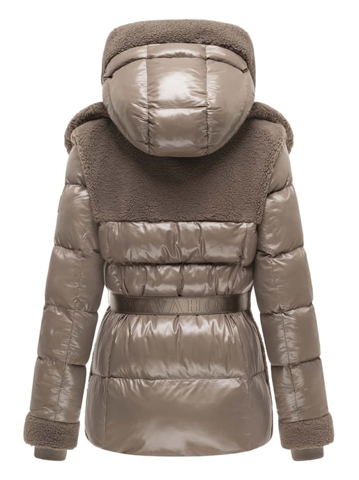 Navahoo Kuschelhäschen women’s teddy quilted jacket – detachable hood & belt - Image 3
