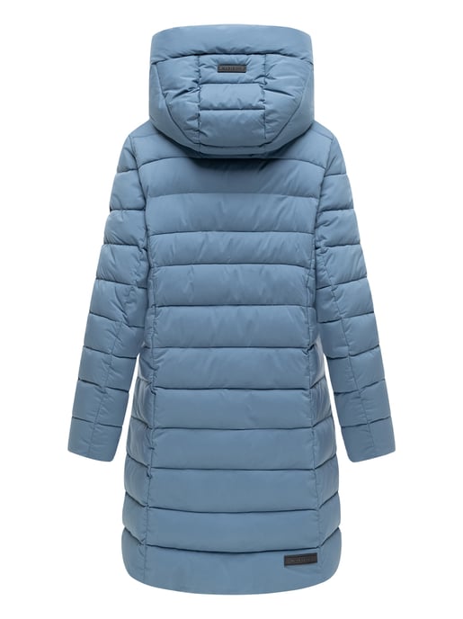 Marikoo Nanoraa lång quiltad kappa dam – figursydd med huva - Image 3