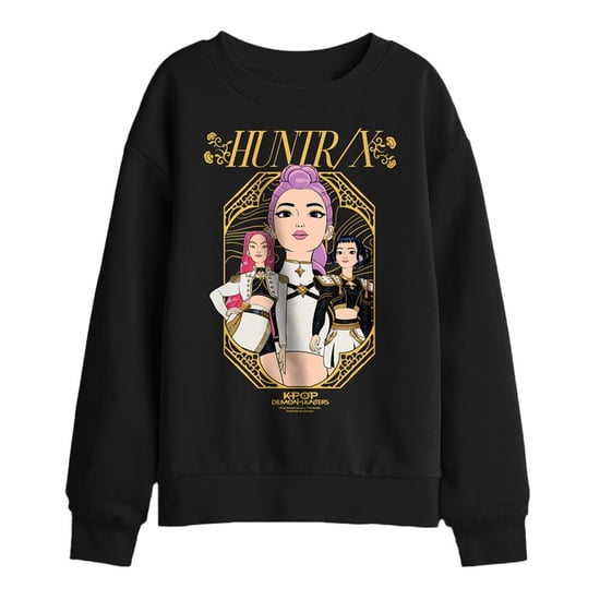K-Pop Demon Hunters Childrens/Kids Huntr/X Frame Sweatshirt (Black/Golden) - Image 1