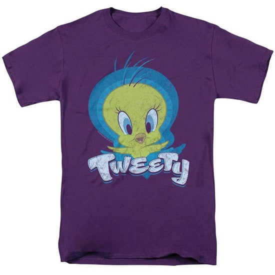 Looney Tunes Unisex T-shirt voor volwassenen met Tweety-motief (Paars) - Image 1