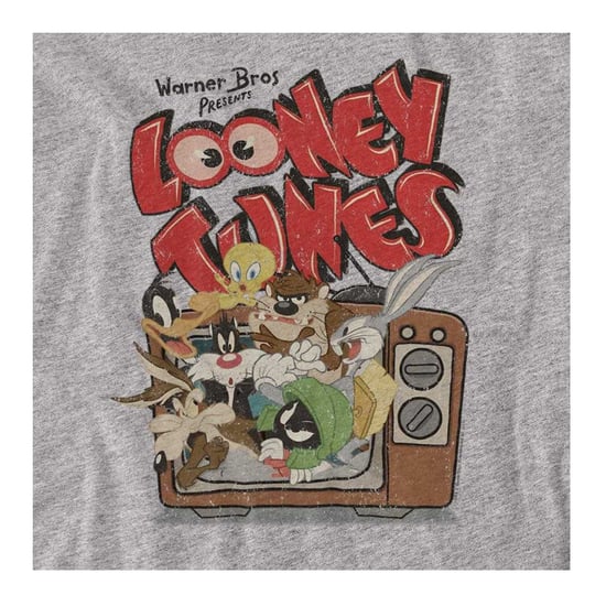 Looney Tunes Unisex T-shirt voor volwassenen ‘Saturday Mornings’ in heather-kleur (Atletische Heide) - Image 3