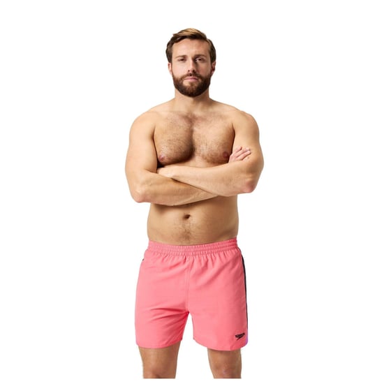 Speedo Mens Hyperboom Splice Swim Shorts (Coral) - Image 5