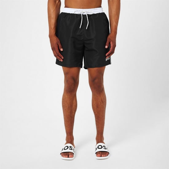 Boss Heren Zwemshort Zeesterren (Zwart, Wit) - Image 3