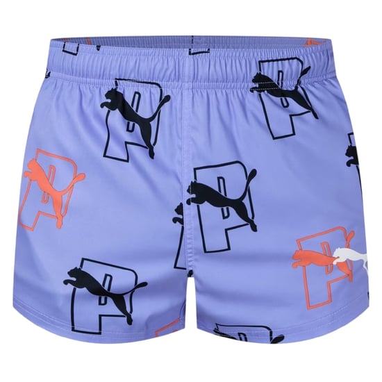 Puma Mens Genie Logo Swim Shorts (Blue) - Image 1