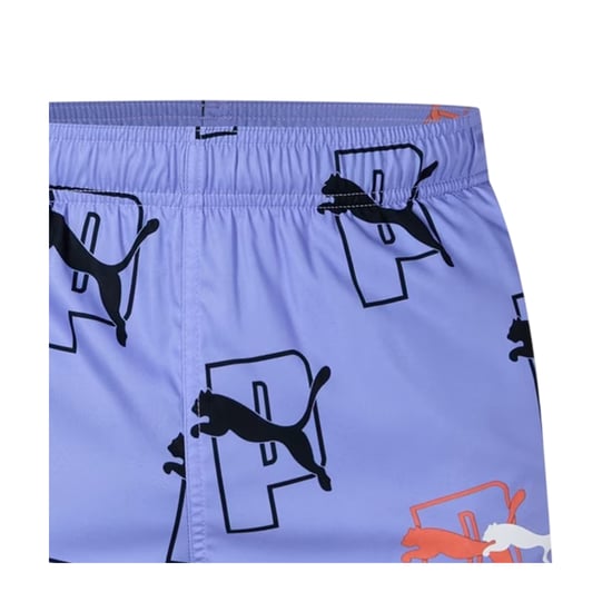 Puma Mens Genie Logo Swim Shorts (Blue) - Image 3