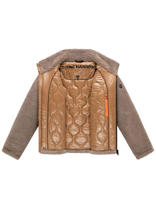 Stone Harbour Sorees teddyjacka herr – sherpablouson med quiltat foder - Image 4