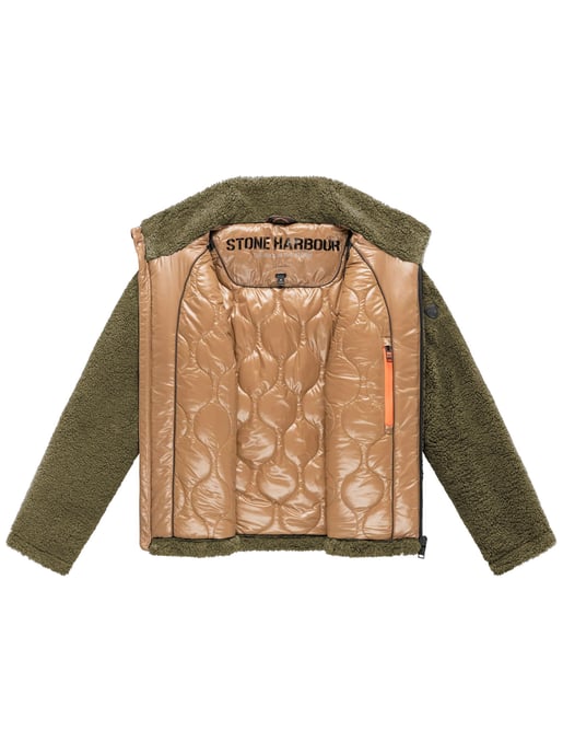 Stone Harbour Sorees teddyjacka herr – sherpablouson med quiltat foder - Image 4
