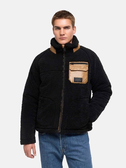 Stone Harbour Sorees teddyjacka herr – sherpablouson med quiltat foder - Image 5