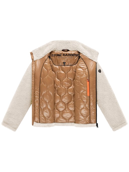 Stone Harbour Sorees teddyjacka herr – sherpablouson med quiltat foder - Image 4