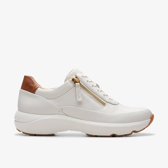 Tivoli Zip Off White Lea Sneakers - Image 1