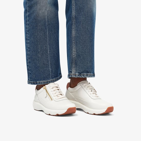 Tivoli Zip Off White Lea Sneakers - Image 2