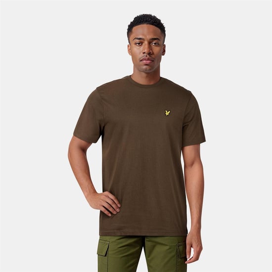 Lyle & Scott Heren T-shirt katoen met logo (Olijf) - Image 3