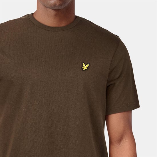Lyle & Scott Heren T-shirt katoen met logo (Olijf) - Image 5