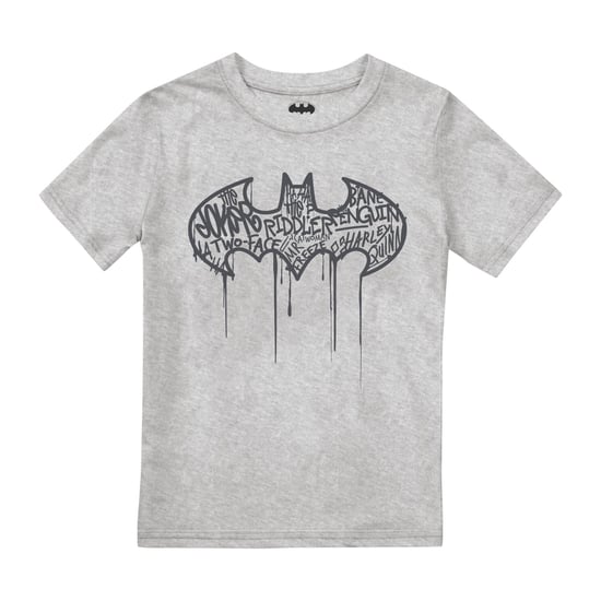 Batman Jongens Logo Graffiti T-Shirt (Heide Grijs) - Image 1
