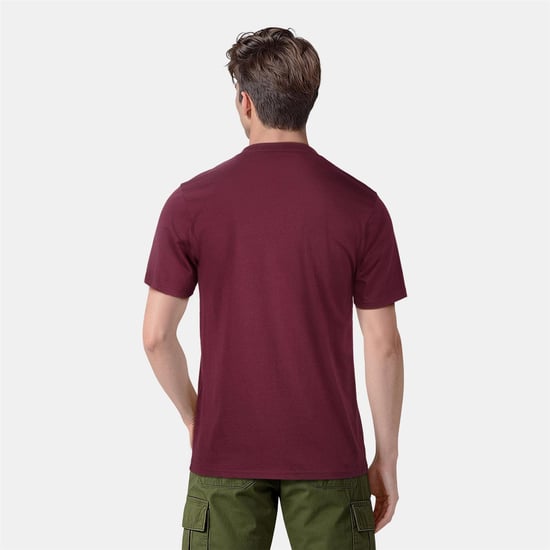 Lyle & Scott Mens Logo Cotton T-Shirt (Burgundy) - Image 4