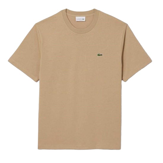 Lacoste Mens Embroidered Logo T-Shirt (Beige) - Image 2