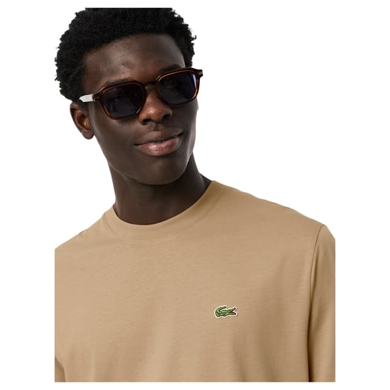 Lacoste Mens Embroidered Logo T-Shirt (Beige) - Image 4