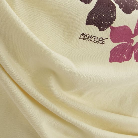 Regatta Filandra VX Shadow Flower T-shirt voor dames (Lichte vanille) - Image 5