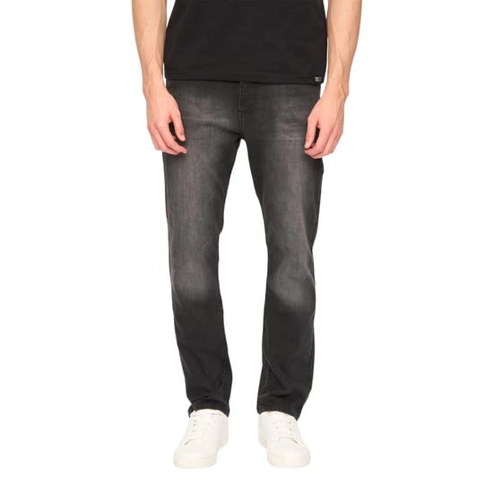 Duck and Cover Mens Elix Cotton Denim Straight Leg Jeans (Black) - Image 1