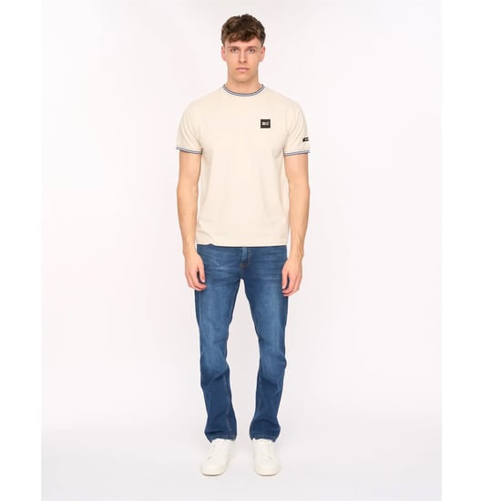 Duck and Cover Mens Elix Cotton Denim Straight Leg Jeans (Mid Wash) - Image 4