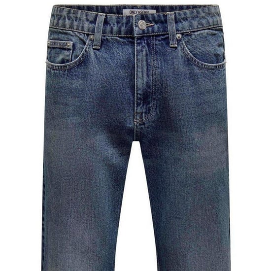 Only and Sons Denim Rechte Jeans Heren (Donkerblauw) - Image 3