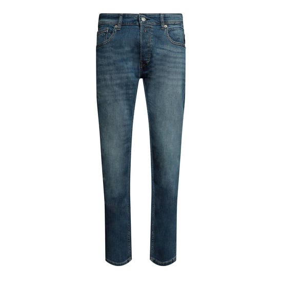 Replay Mens Grover Straight Leg Jeans (Medium Blue) - Image 1