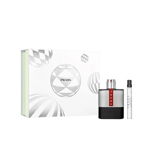 Prada Luna Rossa Carbon Eau de Toilette Men's Aftershave Gift Set Spray (100ml) with 10ml EDT - Image 1