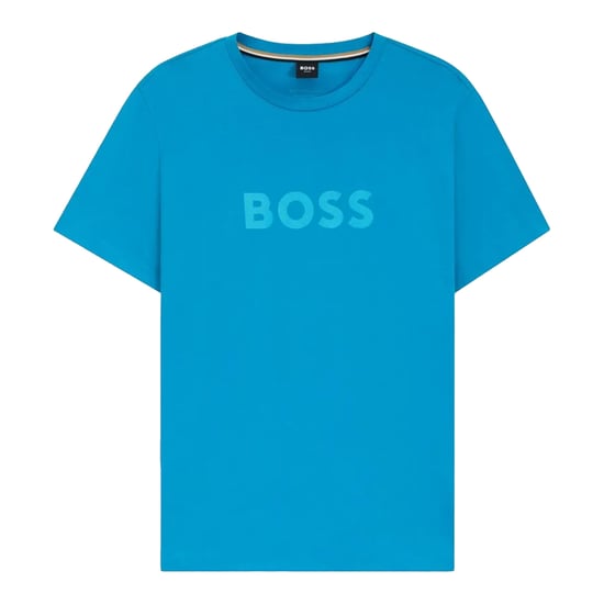Boss Heren-T-shirt met korte mouwen en logo (Turquoise/Aqua) - Image 2