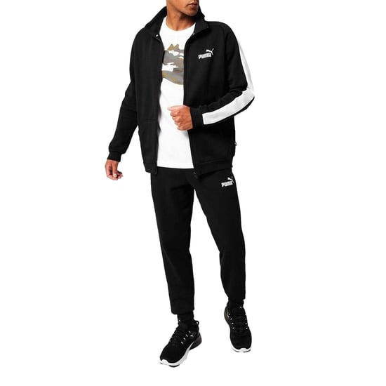 Puma Fleece-trainingspak voor heren (Zwart, Wit) - Image 1