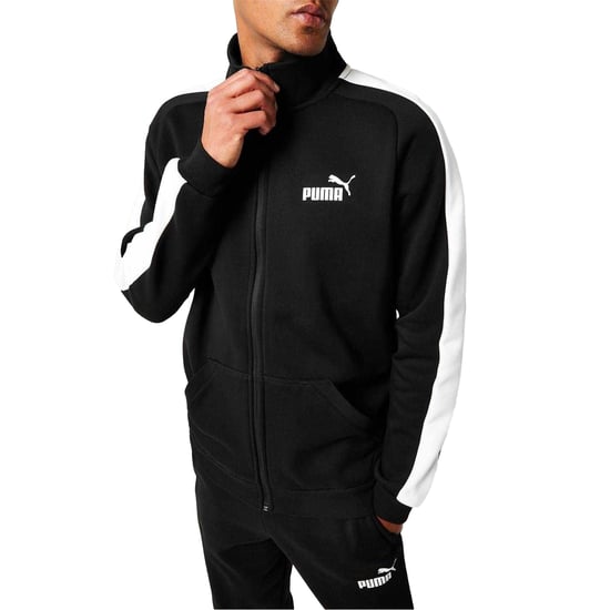 Puma Fleece-trainingspak voor heren (Zwart, Wit) - Image 4