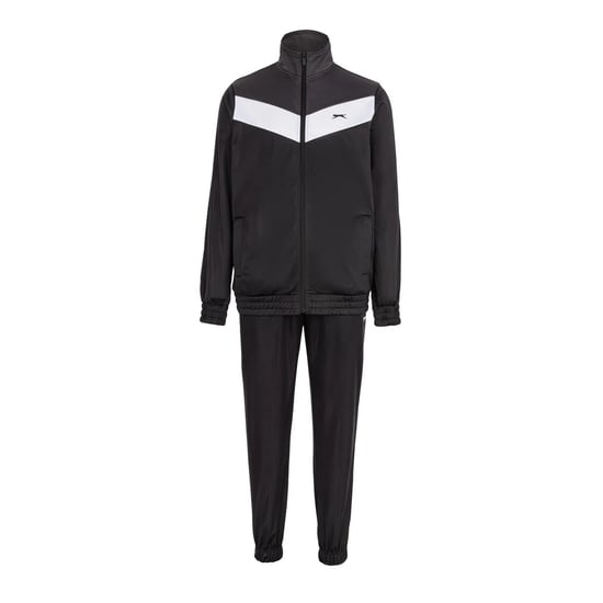 Slazenger Lätt träningsset för män med chevronmönster (Svart/Charcoal) - Image 2