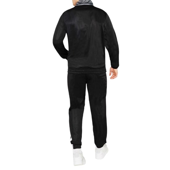 Slazenger Lätt träningsset för män med chevronmönster (Svart/Charcoal) - Image 5